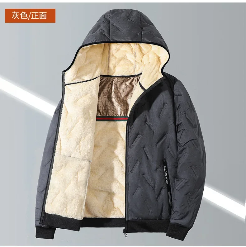 2025 Winter Fleece Tracksuits Men\'s 2 Piece Running Set Warm Jacket Pants Sweatpant Thick Plus Size Korean Sportswear Men