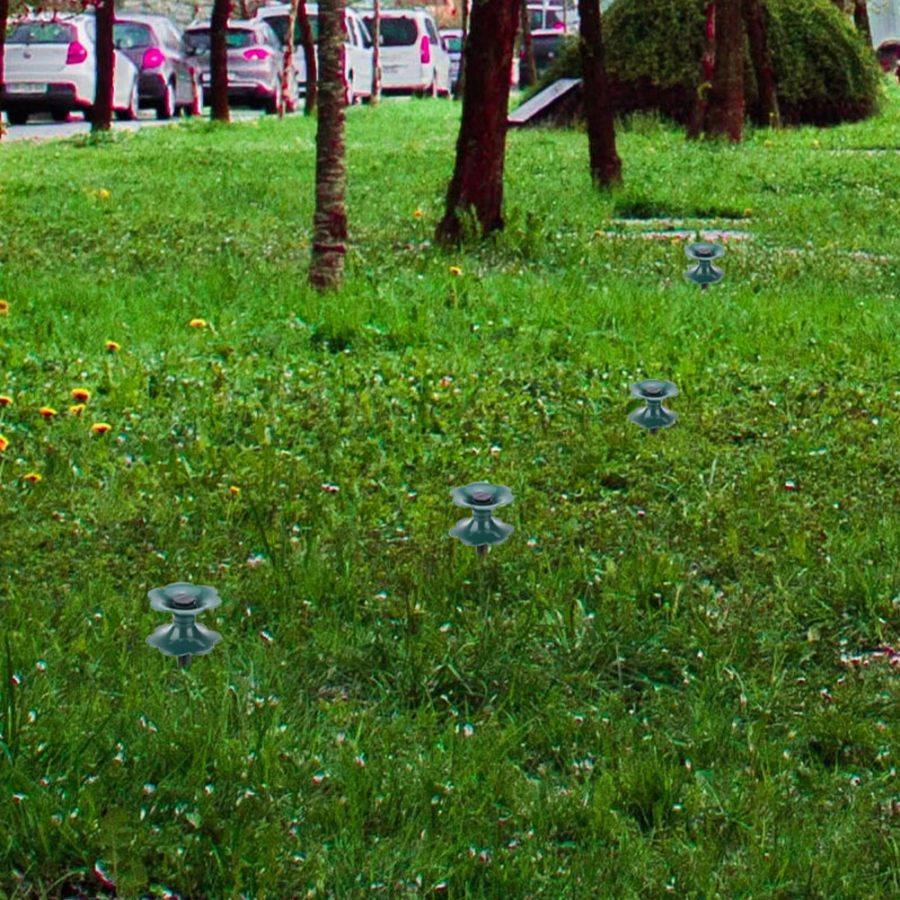 

6 Pcs Water Hose Watering Pipe Wheel Garden Support Bollard Guide Spikes Green Stakes