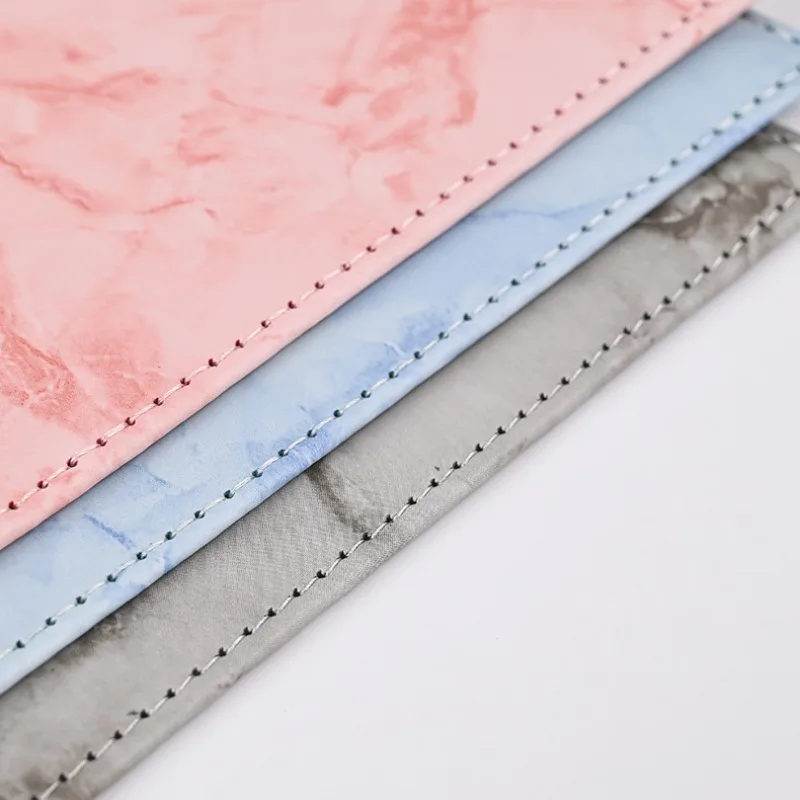 أغطية جواز السفر بنمط رخامي من جلد البولي يوريثان، حامل مستندات رفيع، حامل جواز السفر، أغطية بطاقات الهوية، ملحقات حقائب السفر #6