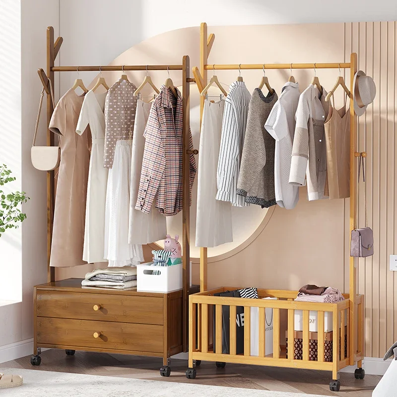 

Mobile hanger floor-to-ceiling bedroom coat rack