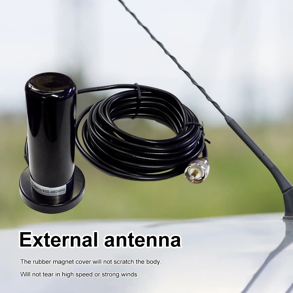 Car Radio Dual Band Antenna Magnetic Base Mount Waterproof Vehicle/Car Mobile Radio Antenna BNC Male Connector