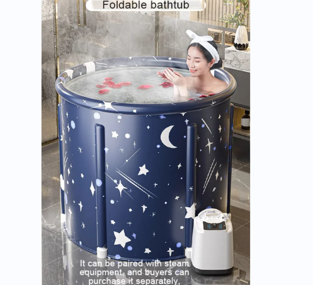 Bathtub for Adult Bath Bucket DIA 70 CM Bathroom Ice Bath Winter Shower Bathing Artifact Free Installation