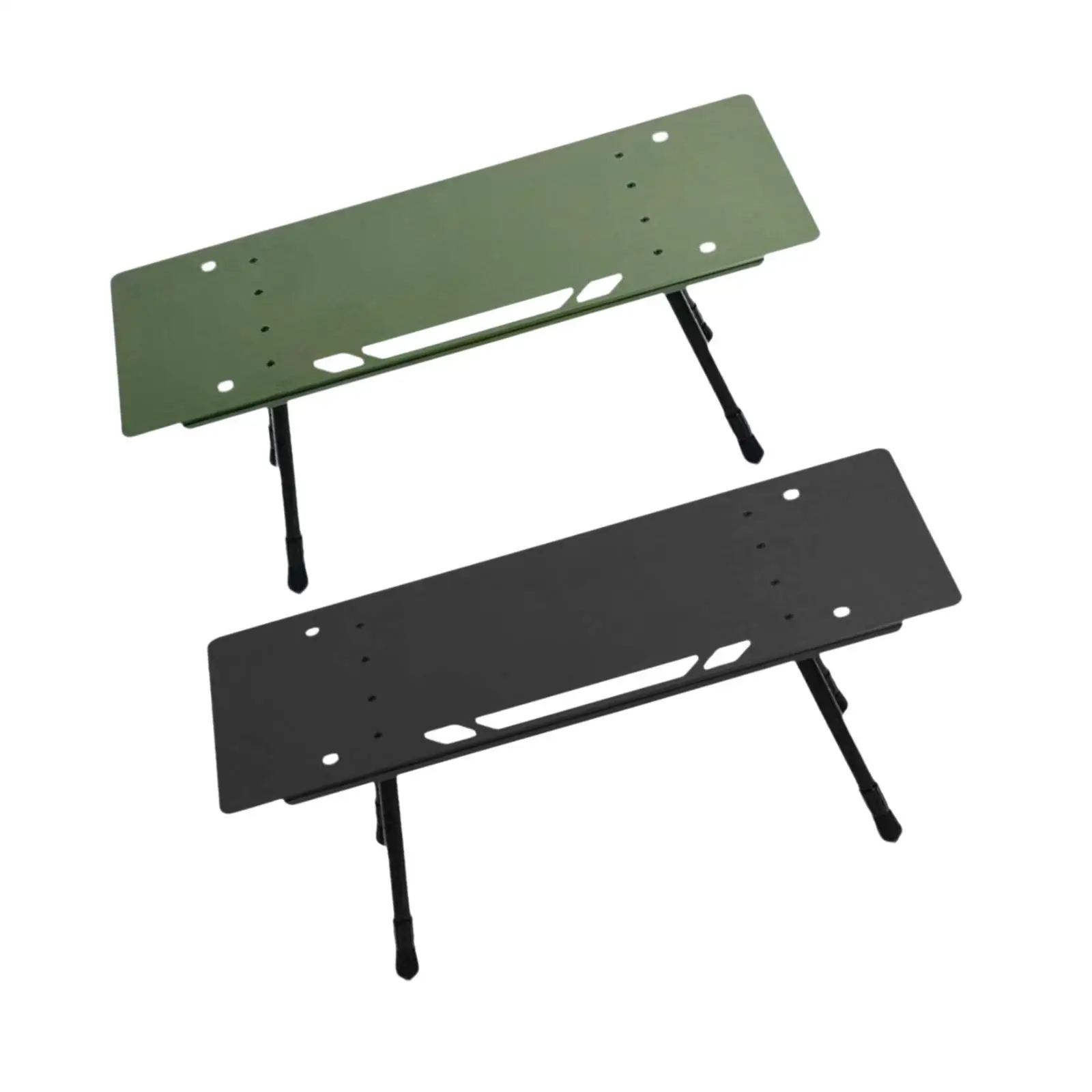 

2 Pieces Folding Table Beach Table Ultralight Stable Camping Furniture Outdoor Table Adjustable Height for Garden Backpacking