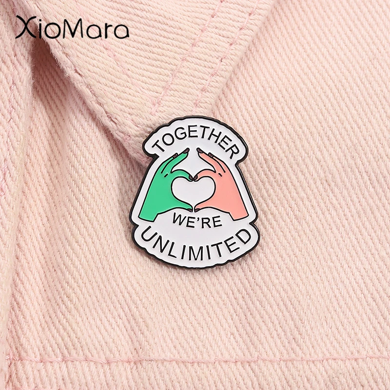 Together We're Unlimited Enamel Pin Magic Fantasy Films Brooch Lapel Backpack Badge Funny Jewelry Gift for Wicked Fan Friends