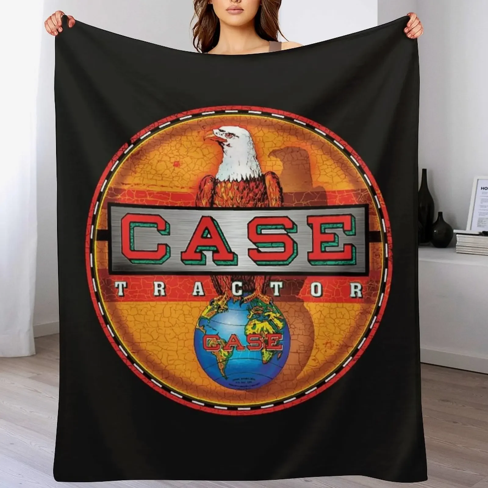 

Case T-ShirtCase Tractor Throw Blanket Plaid Flannel Fabric Beach Designers Blankets