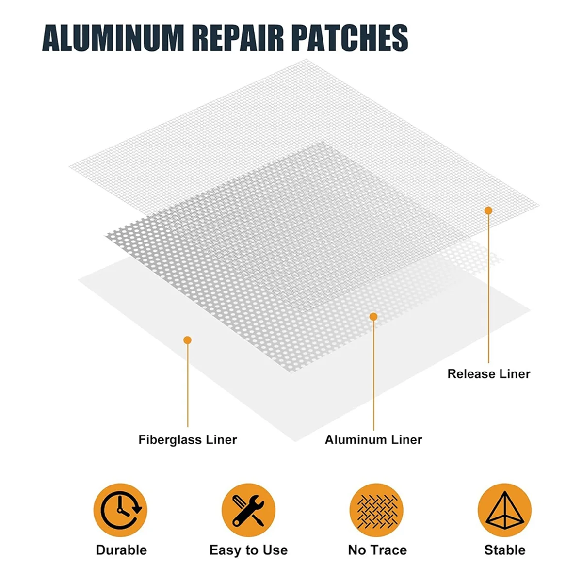 ABNJ 8Pack Drywall Repair Kit, 6/8/12/12 Inch Dry Wall Patch Kits for Large Holes with Scraper & Sandpapers