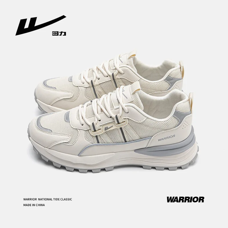 Warrior sneakers fashionable and trendy shoes thick soles versatile casual and breathable running shoes Lightweight