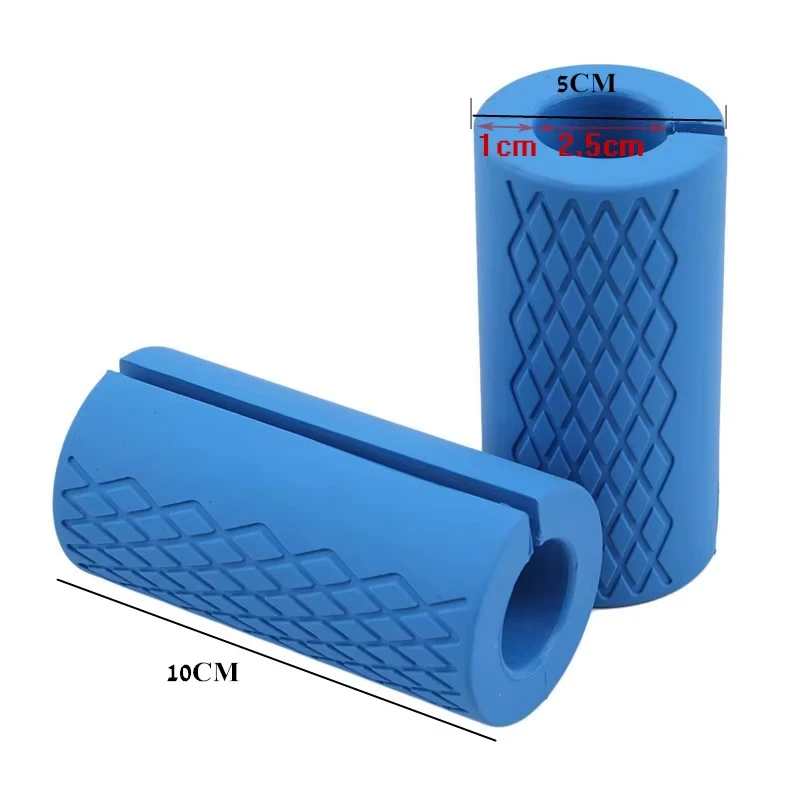 2 stücke Barbell Hantel Griffe Dicke Bar Griffe Silikon Anti-slip Pad Dicke Bar Griffe Pull Up Gewichtheben Fett grip – Detail 1