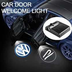 1/2Pcs Car HD Projector Lamp Car Door Wireless Welcome Light LED Decoration For Volkswagen Golf 4 Motion Bora MK7 Beetle Rline