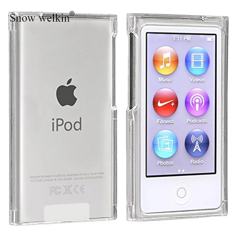 New PC Hard Plastic Crystal Clear Transparent Skin Case Cover For Apple iPod Nano 7 cases 7th Generation Nano7 7G Coques Cases