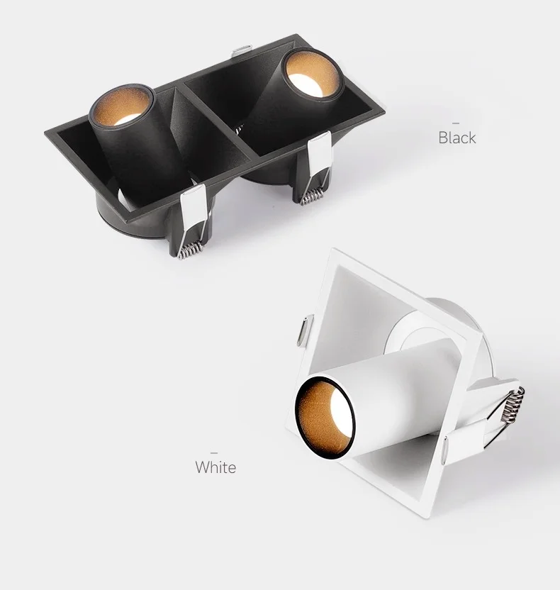 

Square Double Down lights cob Ceiling Led decorative led ceiling lamp dimmable 220v 110V living room downlight decor 7W 15W Adju