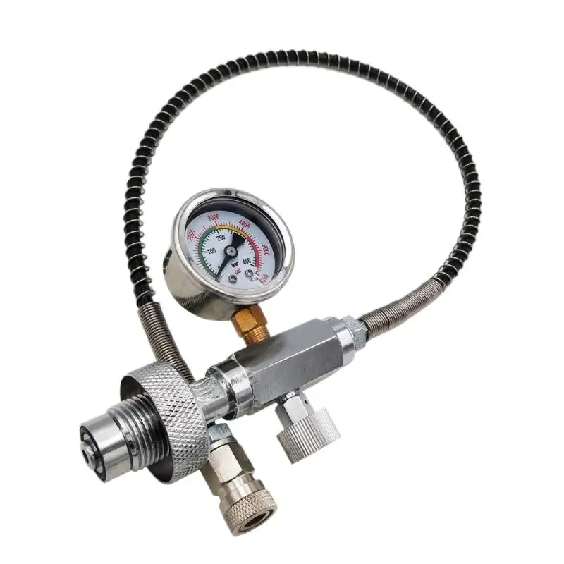 

1Pcs Air Diving DIN G5/8 Connect Fill Station Filling Charging Adaptor Valve HPA 6000psi/400bar Stainless Steel With 50cm Hose