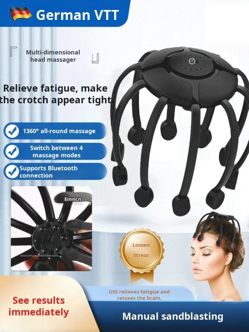 Head Massager Multifunction Electric Octopus Massager Relaxing Decompression Head Massager