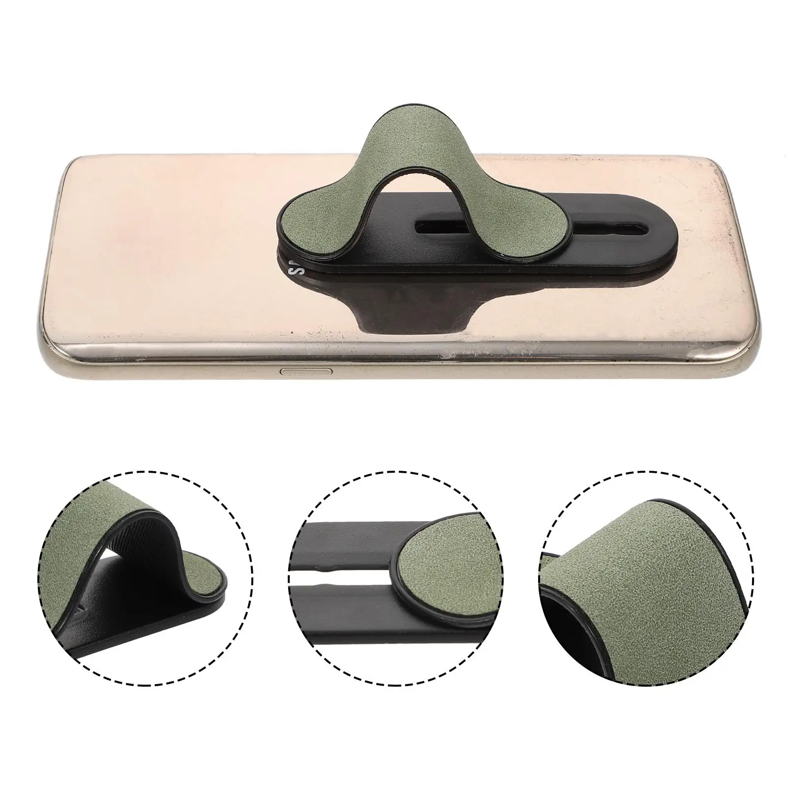 Mobile Holder Anti Fall Protector Finger Adhesive Kickstand Lanyard ABS Material Strong Self Adhesive