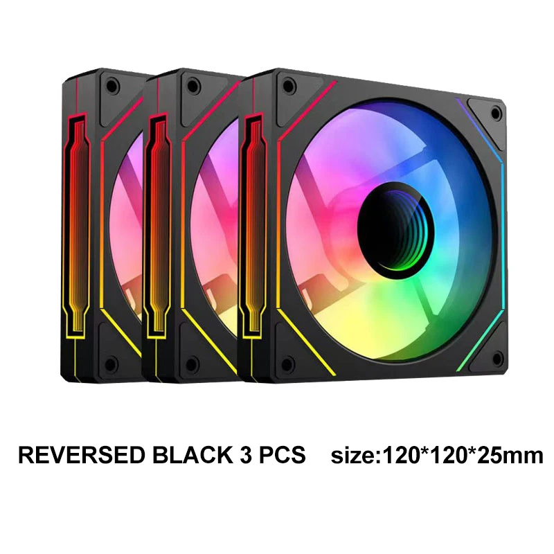 شعبية حالة الكمبيوتر RGB مروحة 12 سنتيمتر ATX أبراج مع مروحة برودة 5 فولت 3pin ألعاب الكمبيوتر وحدة المعالجة المركزية المبرد النحاس ARGB المشجعين #2