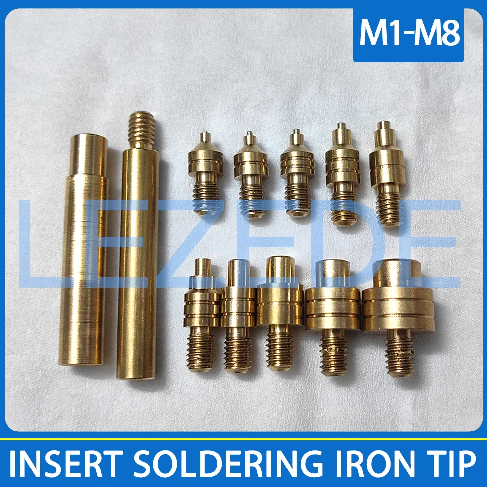 Heat Set Insert Tool Soldering Iron Tip for 3D Printing M3 M4 M5 M6 Hot Melt Thread Embedded Copper Nut Insertion Tool Kit