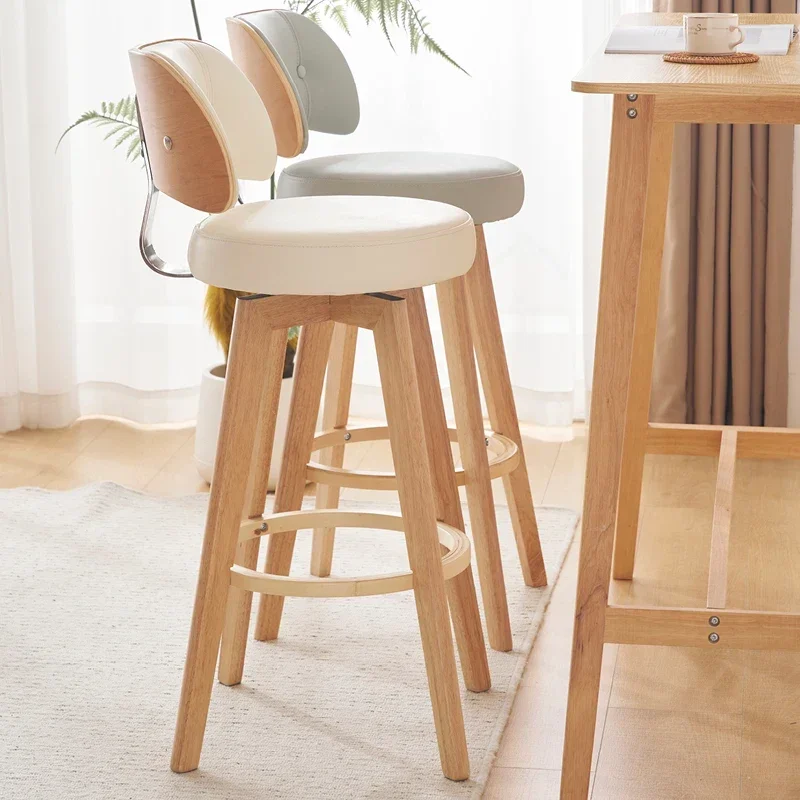 

Aesthetic Reception bar stools Antique Display Service Japanese Balcony wooden stool Designer silla de bar Living Room Furniture