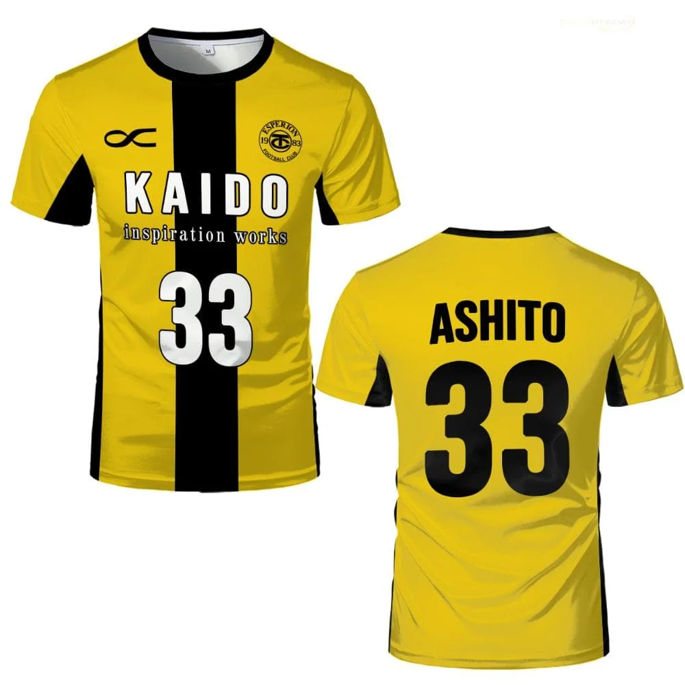Camiseta Deportiva Transpirable de Anime Japonés Ao Ashi, Camiseta Informal de Moda Urbana para Hombre, Ropa de Playa para Surfear
