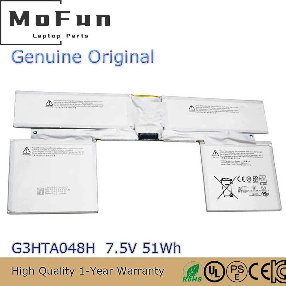 

Original G3HTA048H 7.5V 51Wh Laptop Battery for Microsoft Surface Book 2 13.5" 1834 Keyboard G3HTA023H G3HTA024H