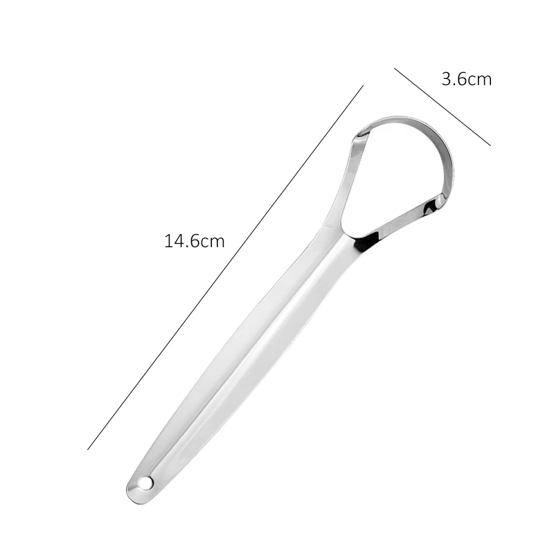 الكبار اللسان مكشطة اللسان مزيل Halitosis اللسان طلاء العناية بالفم اللسان كشط فرشاة الفولاذ المقاوم للصدأ أدوات تنظيف الفم #6
