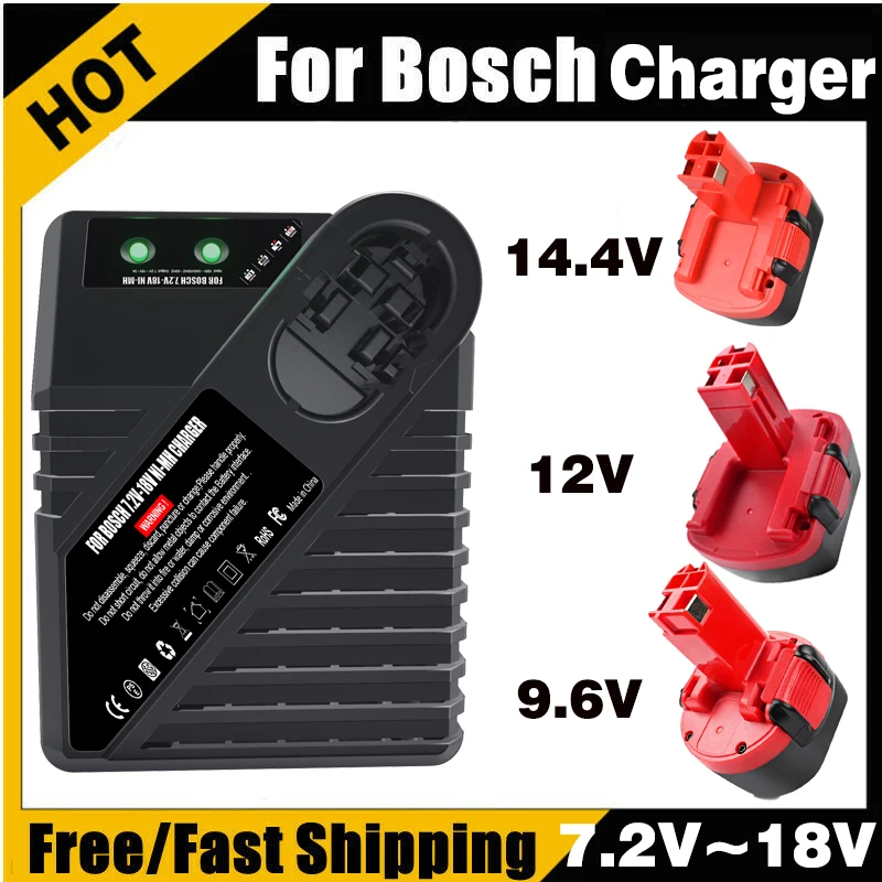 

AL1411DV Charger for Bosch Ni-CD Ni-MH 7.2V 9.6V 12V 14.4V 18V Tool Battery GSR7.2 GSR9.6 GSR12 GSR14.4 BAT038 BAT048 BAT043