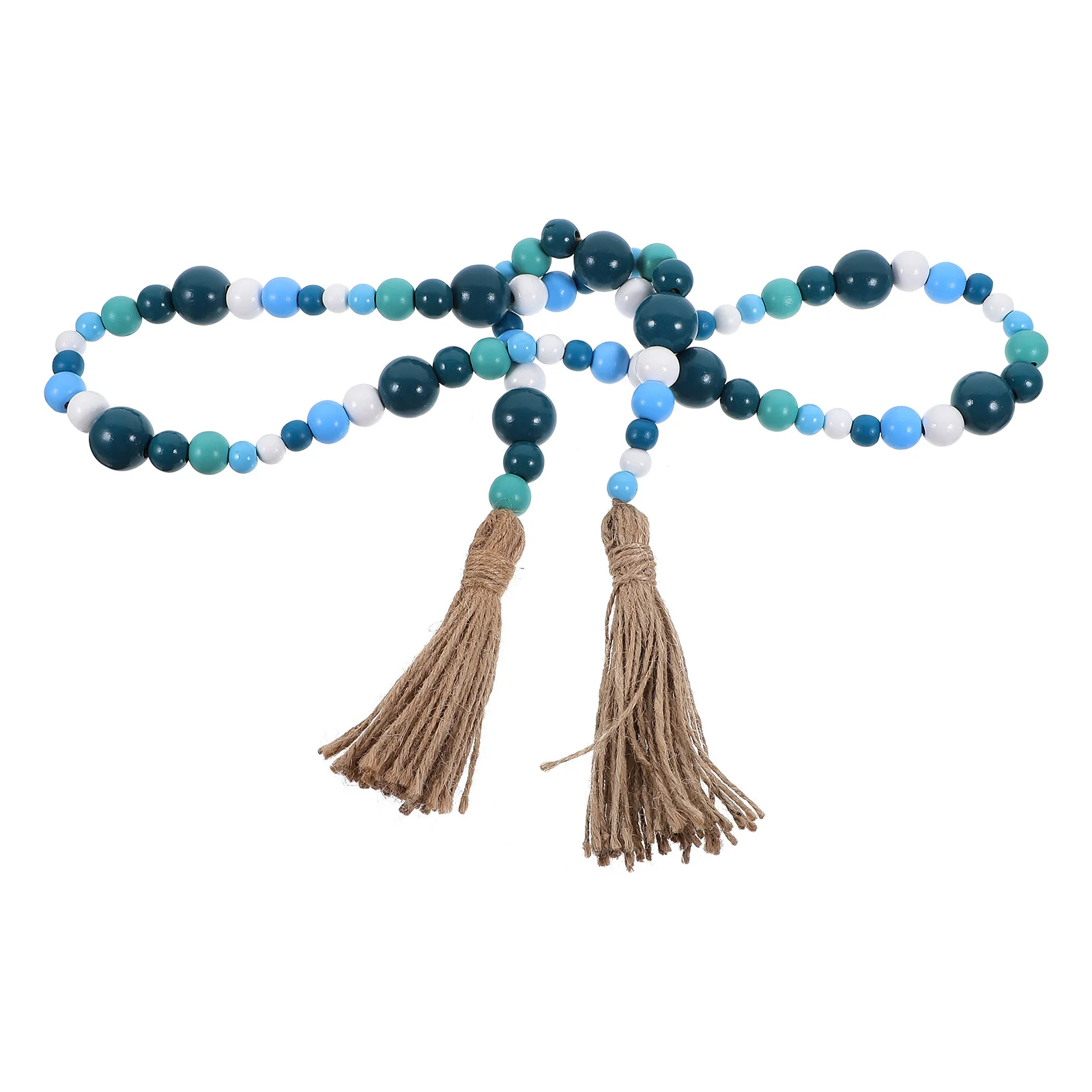 

1pc Wood Bead String Tassel Hanging Ornament Hanging Decor For Home Restaurant Bar Indoor Wooden Beads Craft Party