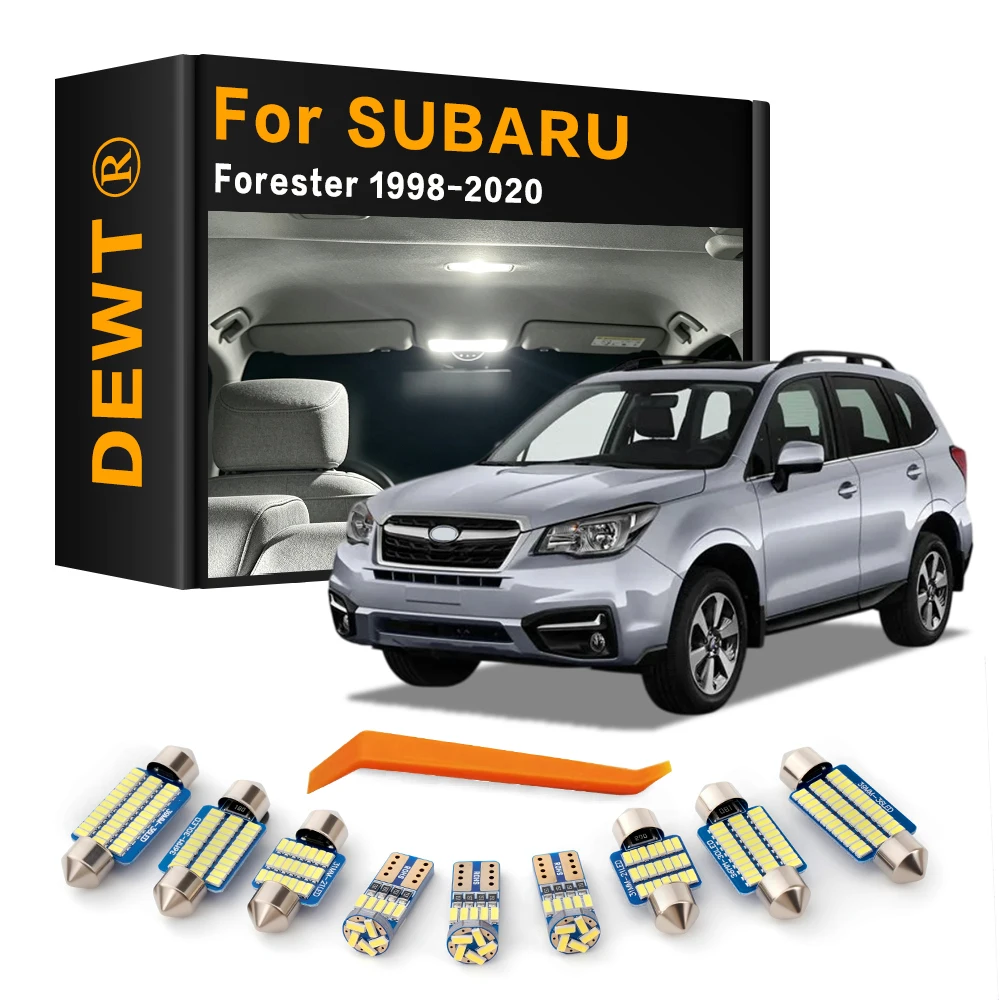 For Subaru Forester SJ SH SG SF 1998 - 2020 2019 2018 2017 2016 2015 Car LED Interior Dome Light Kit Sunvisor Trunk Bulb Canbus