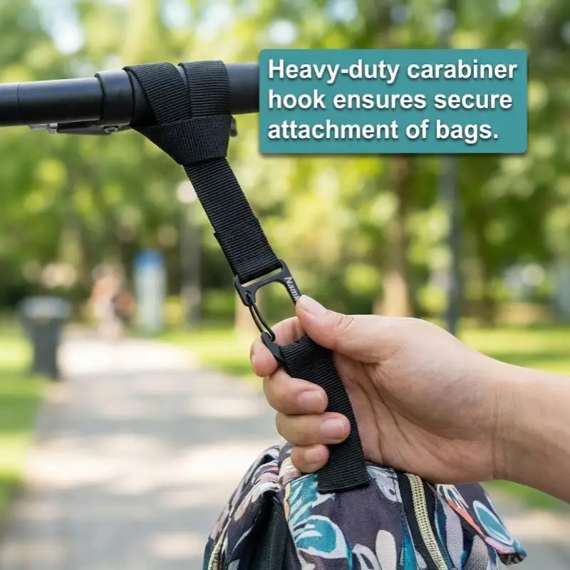 EDC Spring Snap Hook Quick Clip Webbing Carabiner Light Load Buckle for Electric Bike Outdoor Travel Bag Hanging