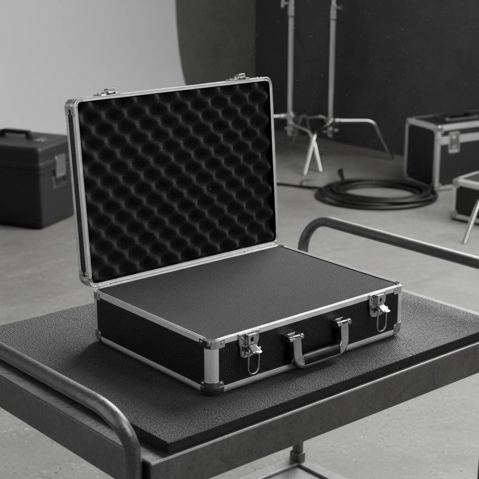 

Aluminum Storage Case Versatile Aluminum Sturdy Case Lockable Carrying Case Reinforced Corners Portable Document Safe Sturdy