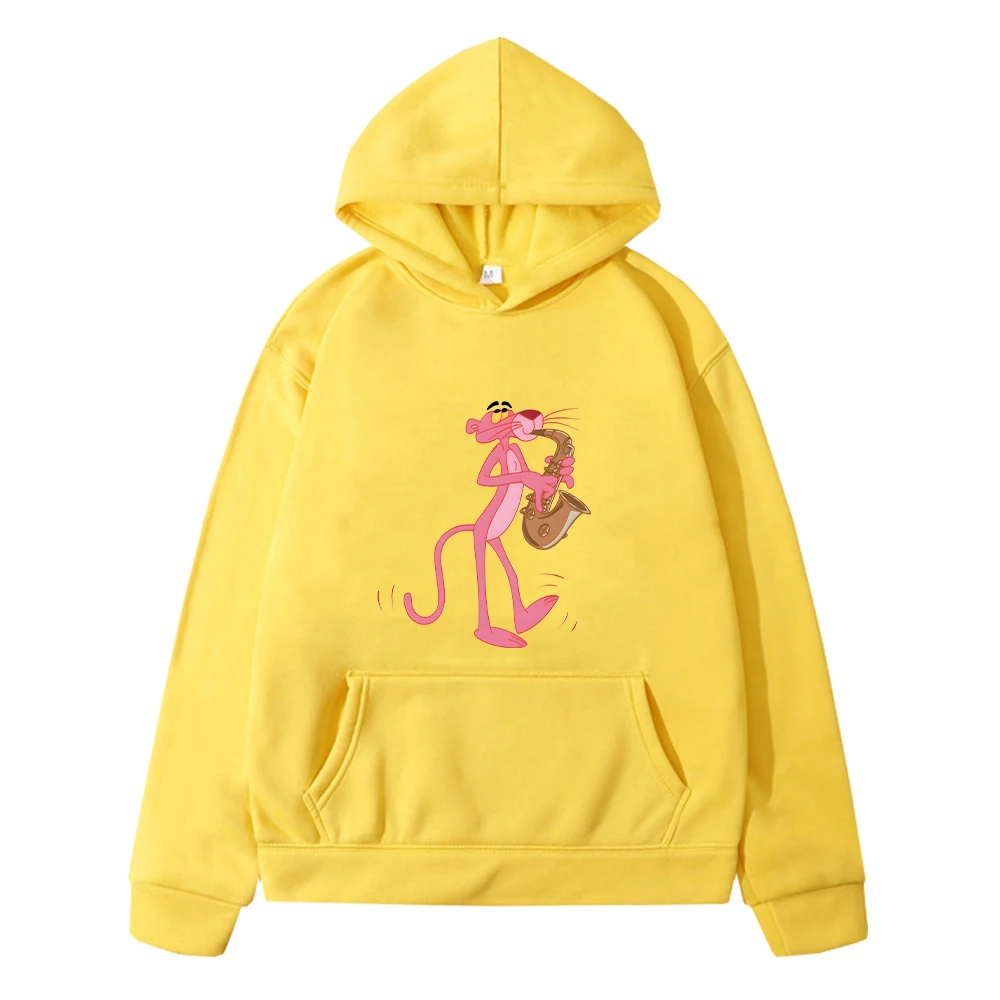 Pink Panther Print anime hoodie Fleece sweatshirt pullover Disney Kawaii hoodies Autumn Jacket y2k sudadera kids clothes girls