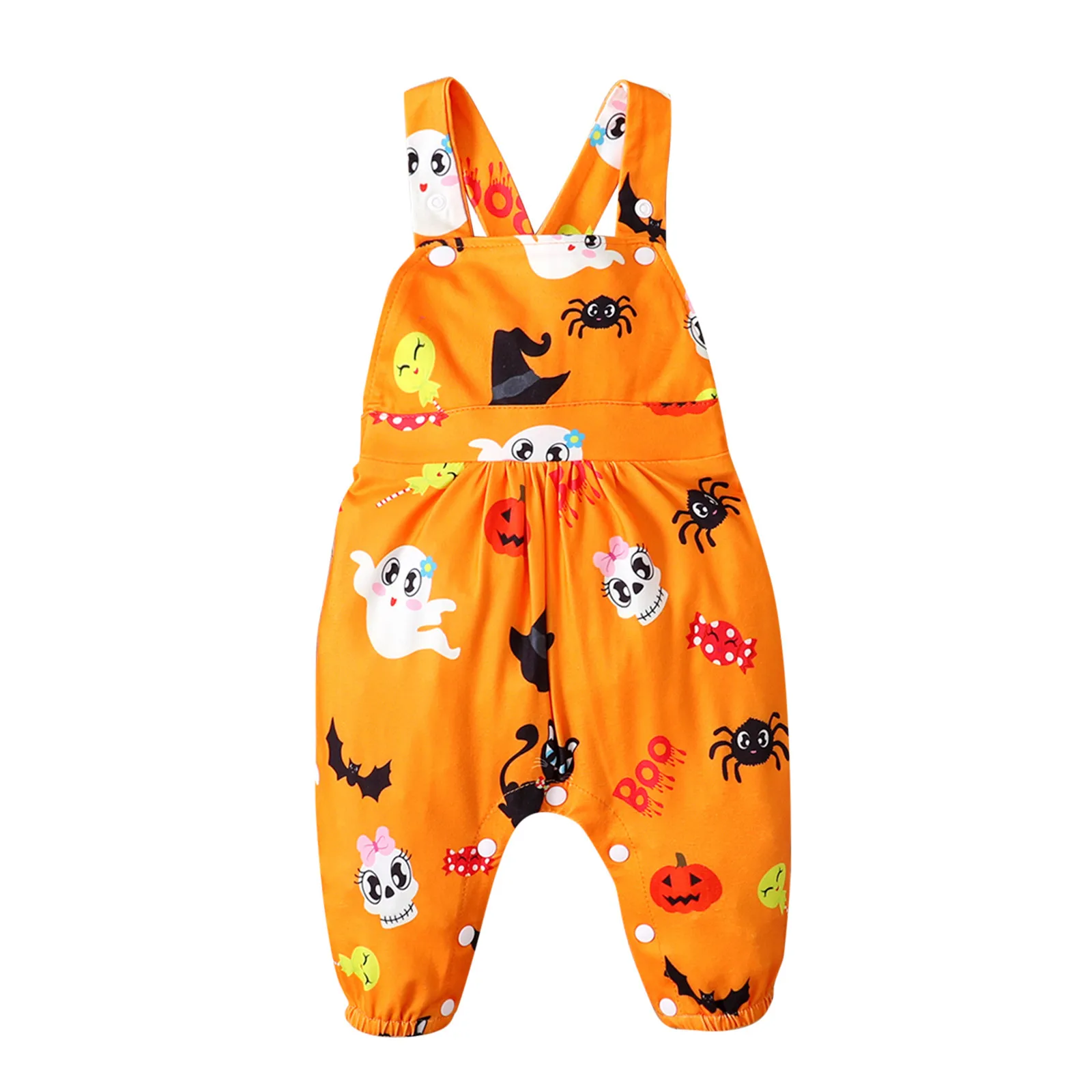 Infant Boys Girls Halloween Sleeveless Romper Cartoon Prints Jumpsuit Girls Summer Clothes Size 6