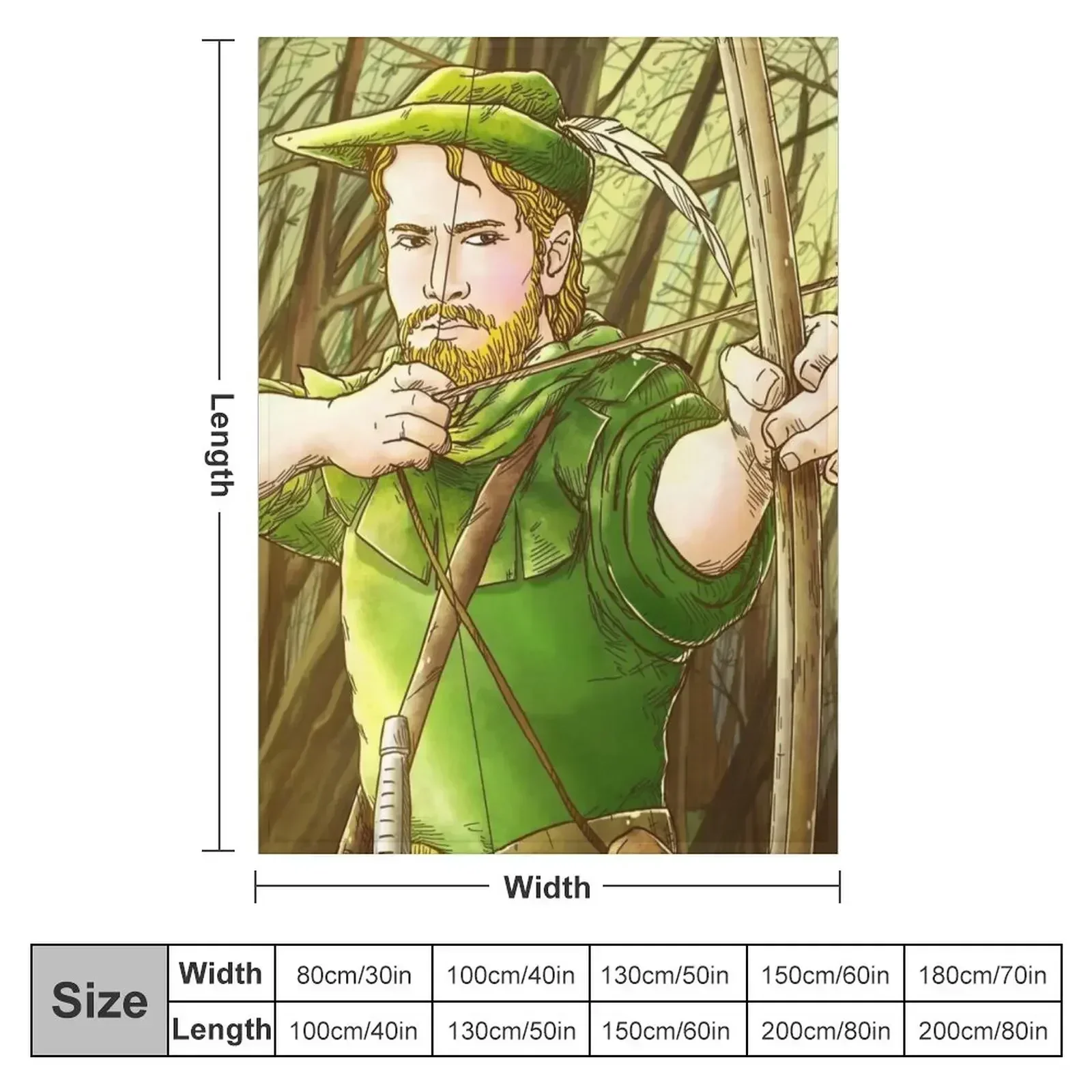 Robin Hood, The Legend Throw Blanket Furry Stuffeds Thermal Giant Sofa Blankets