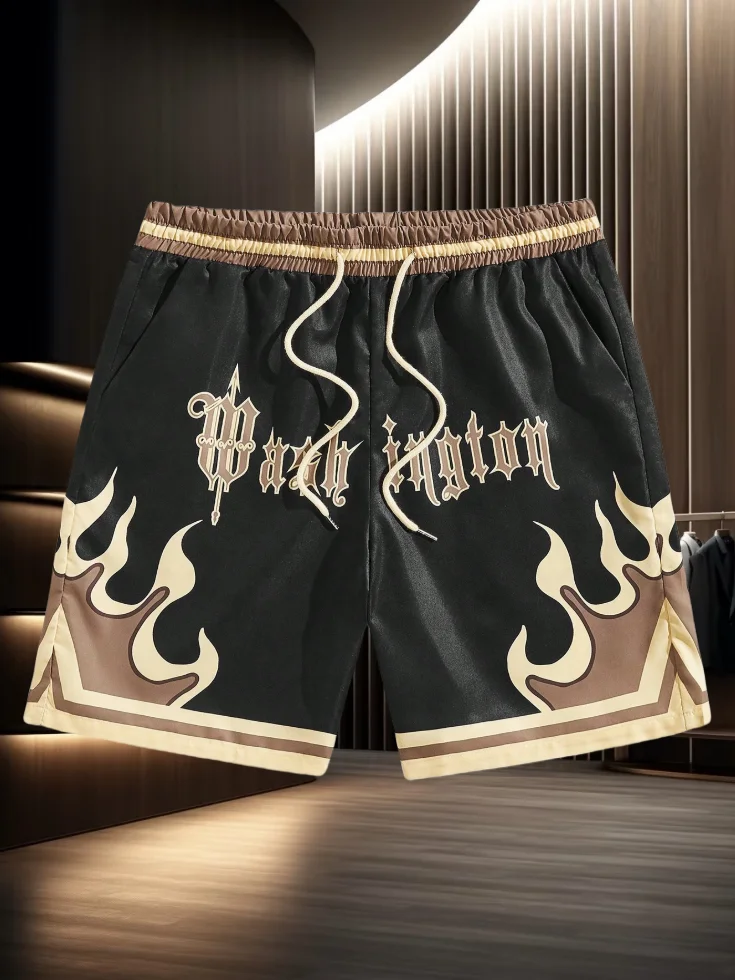 

Летние популярные шорты с 3D принтом, быстросохнущие, впитывающие пот, спортивные шорты для пляжного отдыха, новинка 2025 года, модные уличные мото