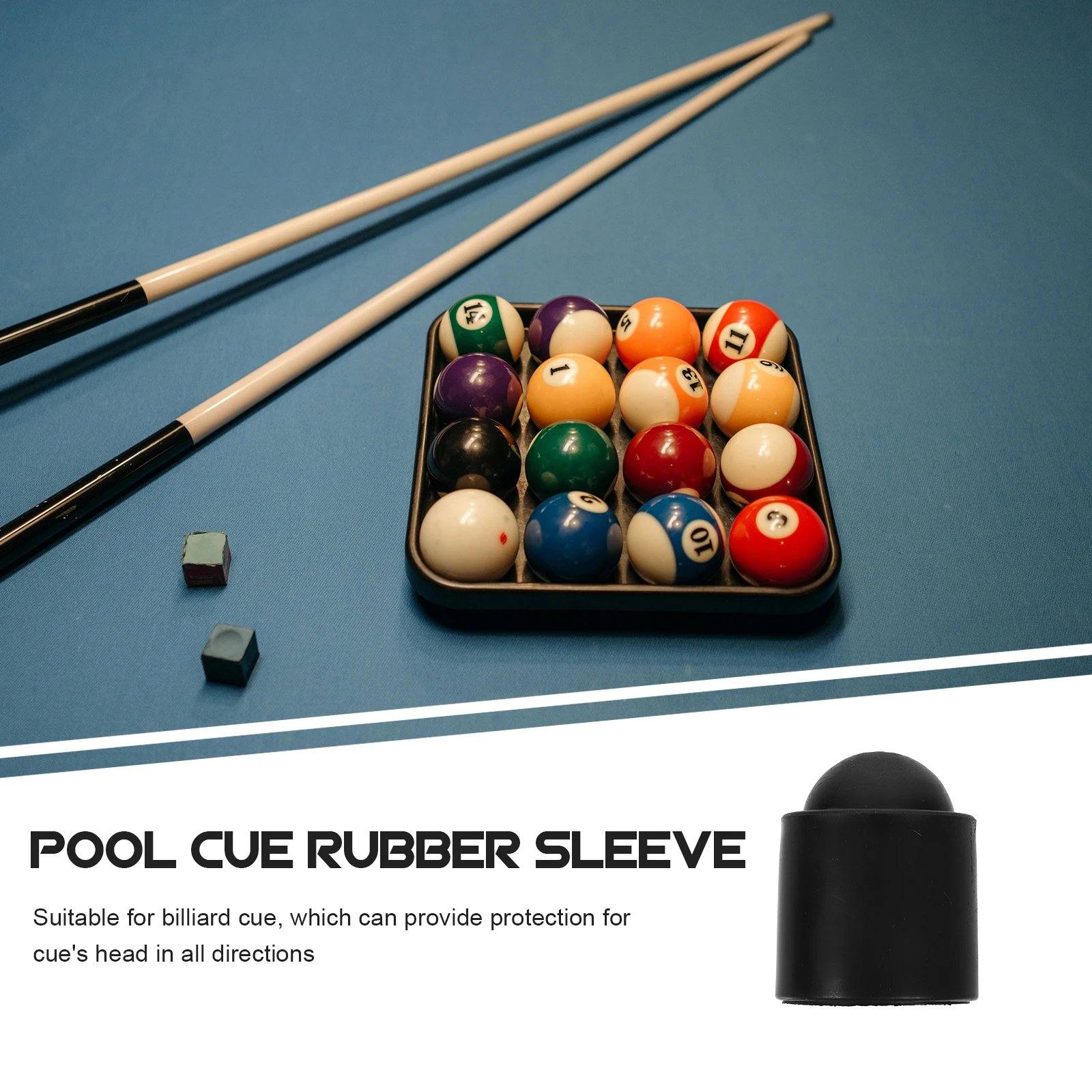 25pcs Billiard Cues End Protectors Replaceable Covers For Billiards Tips Shockproof Rubber Pool Cue Tip Protector Snooker Rod