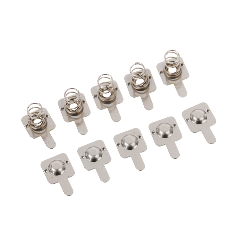 10pair/ 7 * 9mm Replacement Metal Batteries Spring Contact Plate Silver For AAA Batterie