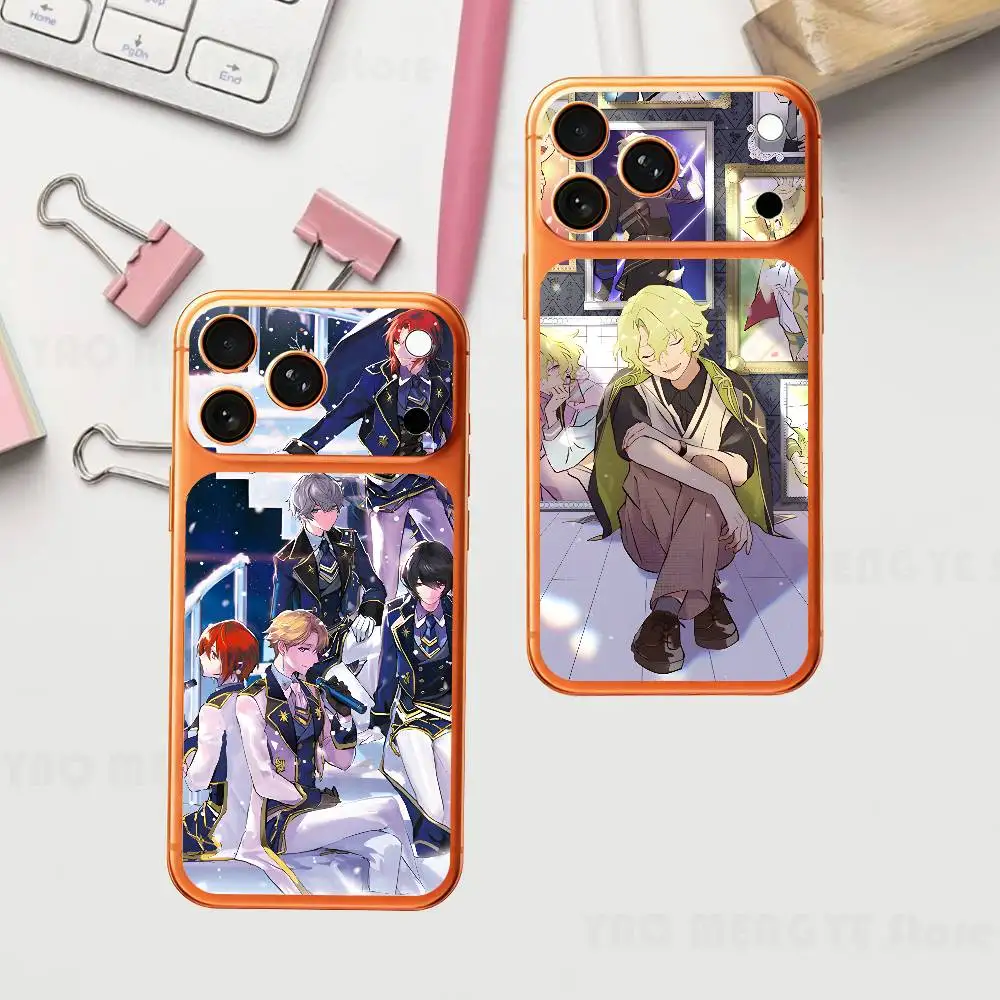 

Cute Cartoon E-Ensemble Stars Plain Decal Skin For IPhone17 Pro ProMax Back Film Cover Wrap Anti-scratch Durable Sticker