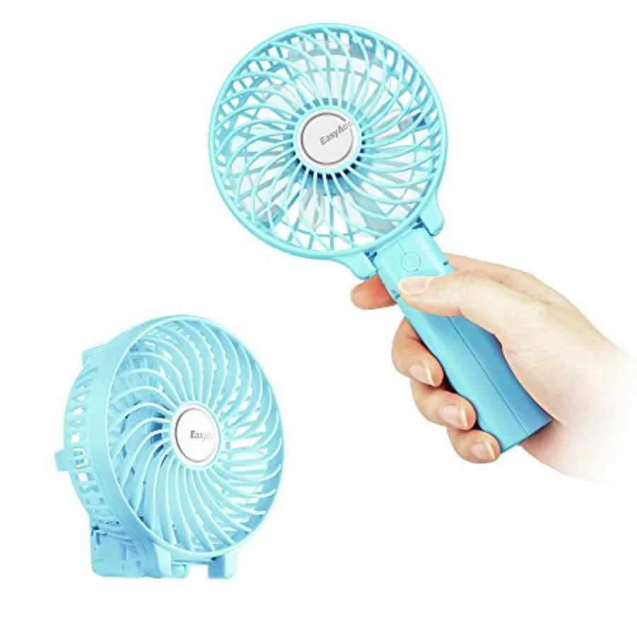 

Mini Handheld Fan, USB Desk Fan Small Personal Portable Stroller Table Fan with Rechargeable Battery Operated Cooling Folding E