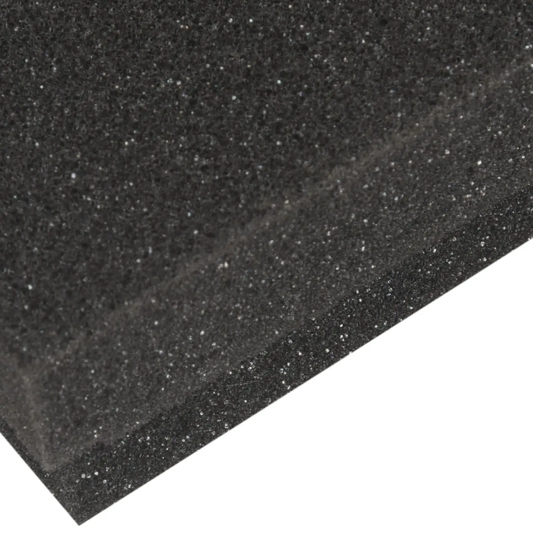 ABGI-2Pcs 25X25x5cm Wallpaper Sticker Practical Acoustic Foam Panel Sound Stop Absorption Sponge Solid Sponge (Black)