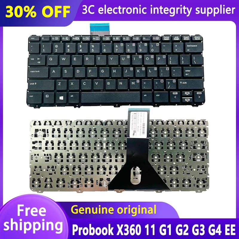 

Original New US Keyboard for HP Probook X360 11 G1 G2 G3 G4 EE Laptop Keyboard Bracket Replacement English 918554-001