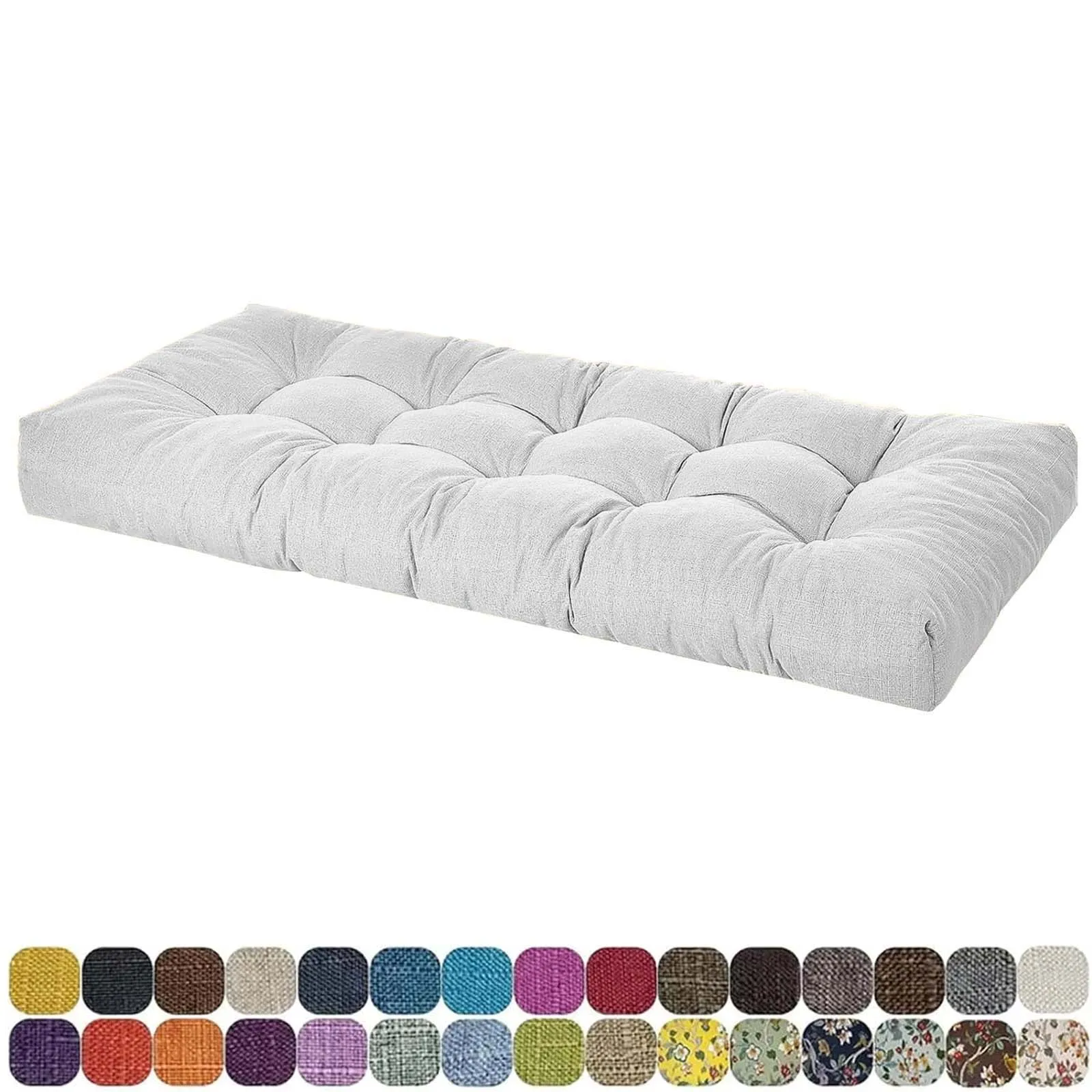 

Linen Material Windowsills Cushions Custom 6CM Thick Bench cushion Long Chair Seats Patio Pads Bay Window Mats for Garden Home