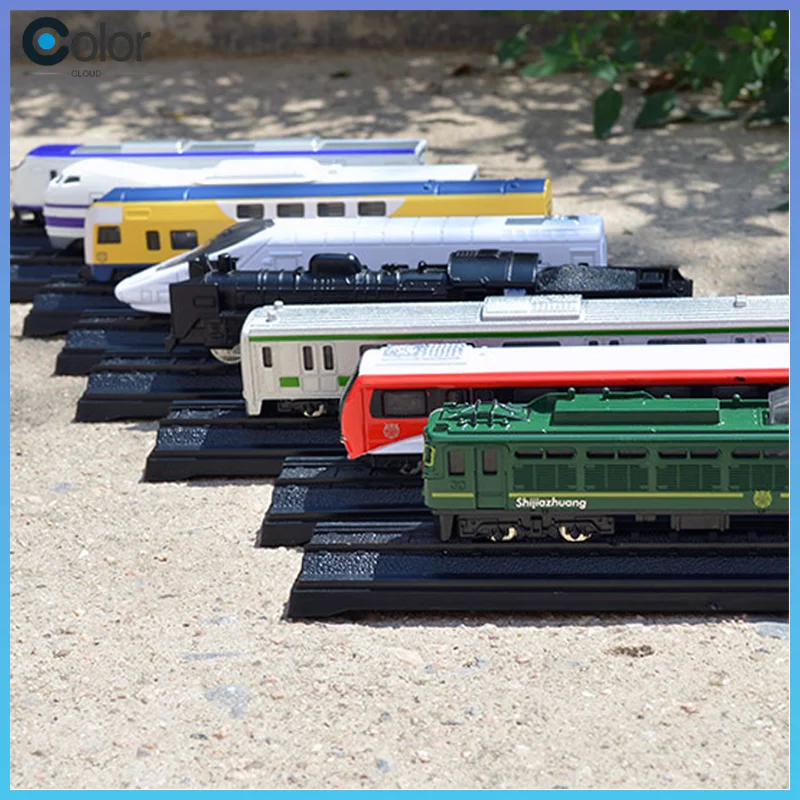 

Металлическая модель паровоза в ретро-стиле, зеленая кожаная обшивка, высокоскоростной поезд Harmony, имитация, игрушка для детей