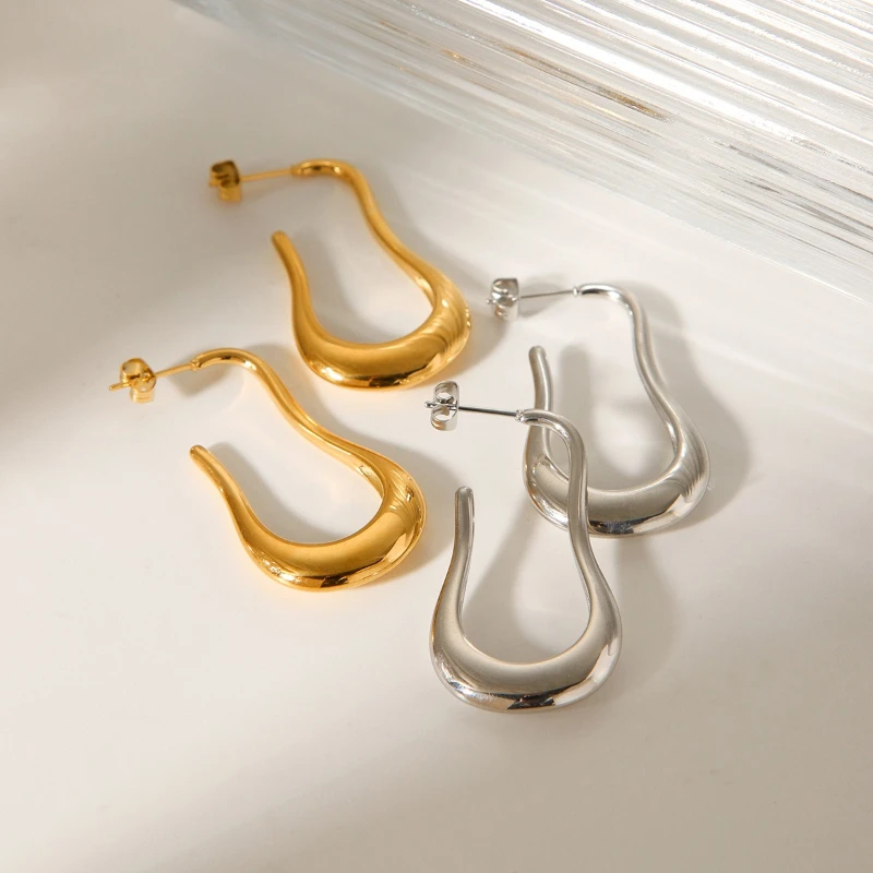 

Серьги-гвоздики из стерлингового серебра 925 пробы с геометрическим рисунком, модный простой элитный дизайн, подарок для девочек, элегантные серьги для женщин