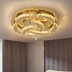 Luxury Crystal Ceiling Lamp Modern Home Decoration Led Chandelier Bedroom Dining Living Room Pendant Lights Indoor Fixture Lumin