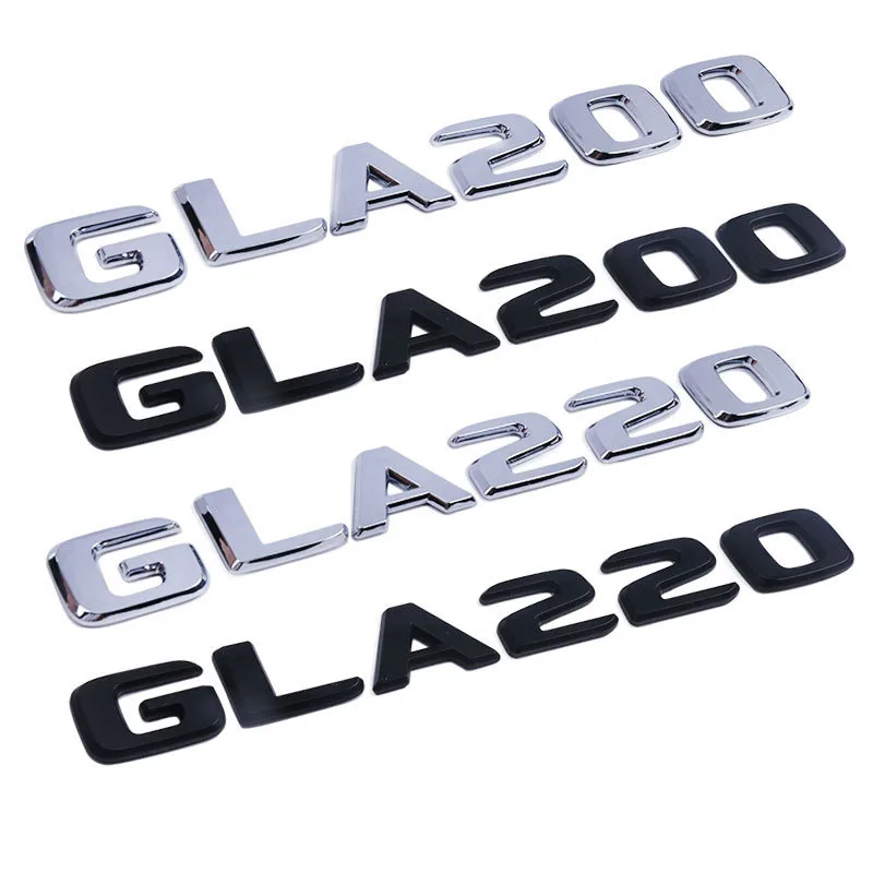 

3D Car Trunk Rear Letters Word Emblema Badge Sticker For Mercedes Benz A C E Class GLA200 GLA220 GLC200 GLC260 Auto Logo Styling