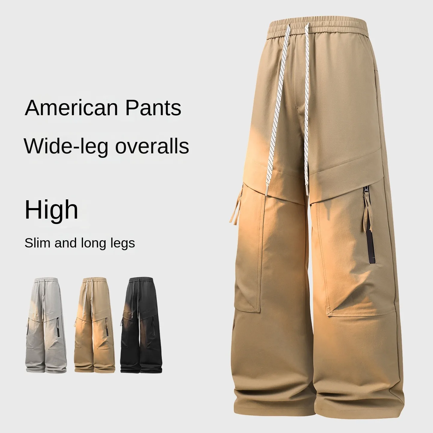 

New products for autumn and winter 2025: imitation cotton dark checkered work pants, loose and comfortable, versatile casual pan