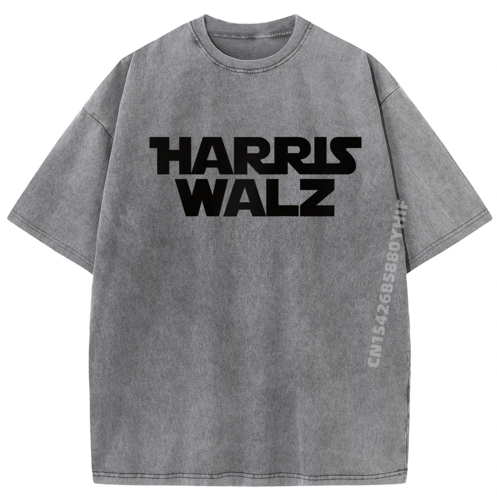 

Mens T-shirts Men Harris Walz 2025 Kamala Harris Slogan Retro Washed T Shirts Funny Shirt Mens Comfortable Printed Tops