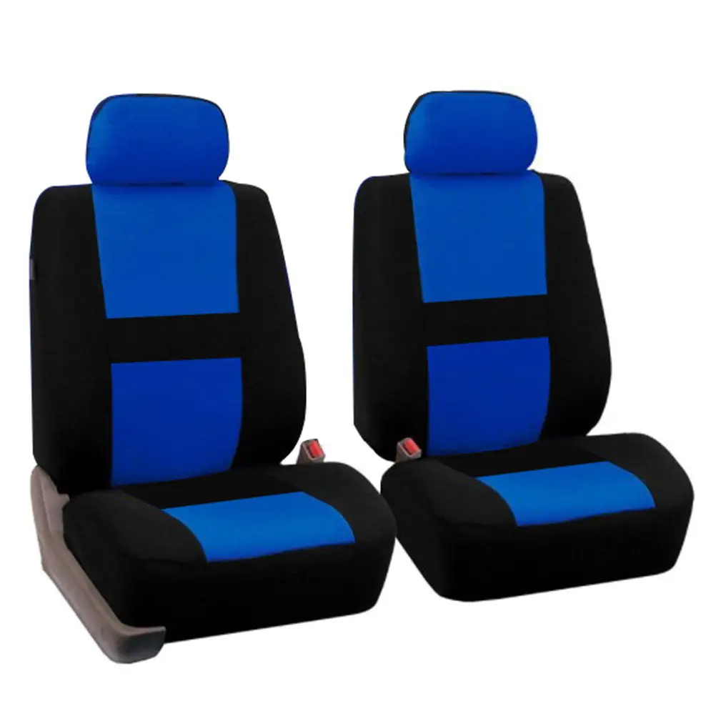 

2 pcs Seat Covers Full Set Car Seat Cover Breathable Durable Split Bench Auto Interior Split Bench Cover Beige