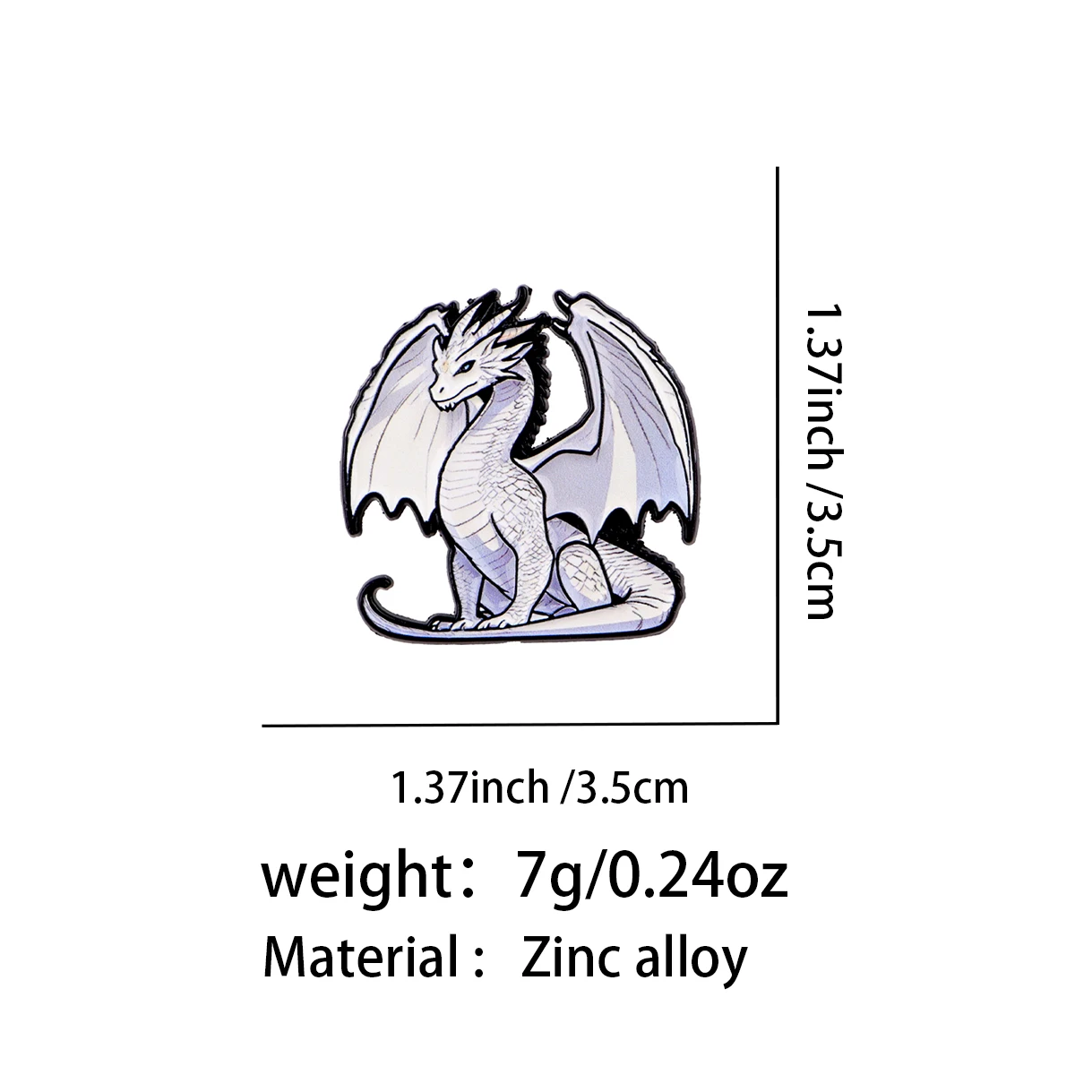 Pin esmaltado dragón para solapa táctica, alfiler metal mujer - imagen 3