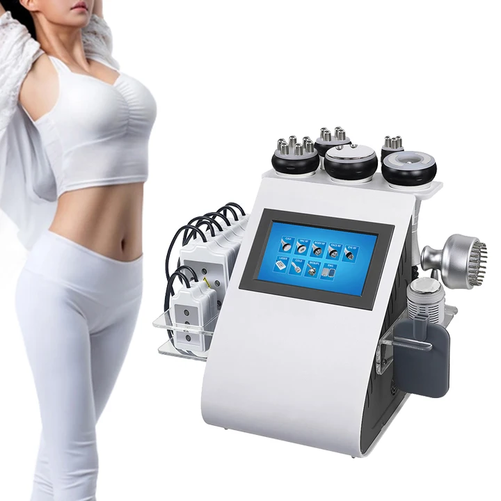 40K 9 in 1Cavitation Ultrasonic Body Slimming Machine Multi-Polar Anti-Wrinkle Rejuvenation Skin Lift Tighten