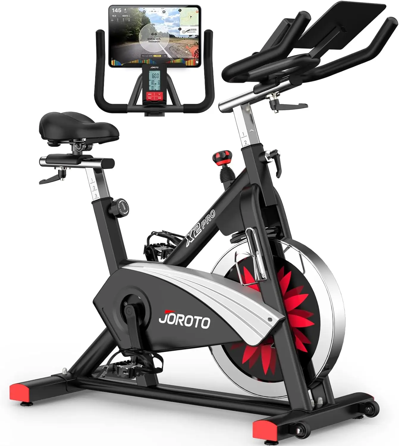 X2 Stationary Exercise Bike | X2PRO/X4S Bluetooth Magnetic Belt Drive Indoor Cycling Bike, 300/330 Pounds Loads